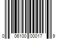 Barcode Image for UPC code 006100000179