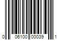 Barcode Image for UPC code 006100000391