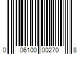 Barcode Image for UPC code 006100002708