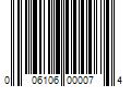 Barcode Image for UPC code 006106000074