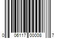 Barcode Image for UPC code 006117000087