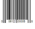 Barcode Image for UPC code 006122000058