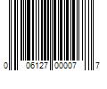 Barcode Image for UPC code 006127000077