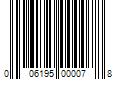 Barcode Image for UPC code 006195000078