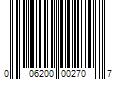 Barcode Image for UPC code 006200002707