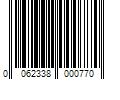 Barcode Image for UPC code 0062338000770