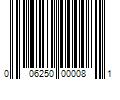 Barcode Image for UPC code 006250000081