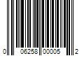 Barcode Image for UPC code 006258000052