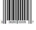 Barcode Image for UPC code 006260000057