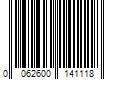 Barcode Image for UPC code 0062600141118