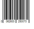 Barcode Image for UPC code 0062600250070