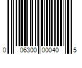 Barcode Image for UPC code 006300000405