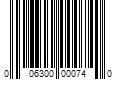 Barcode Image for UPC code 006300000740