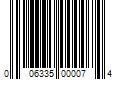 Barcode Image for UPC code 006335000074