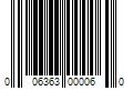 Barcode Image for UPC code 006363000060