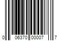 Barcode Image for UPC code 006370000077