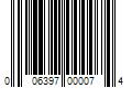 Barcode Image for UPC code 006397000074