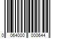 Barcode Image for UPC code 0064000000644