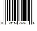 Barcode Image for UPC code 006463000076