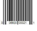 Barcode Image for UPC code 006600000211