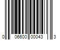 Barcode Image for UPC code 006600000433