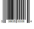 Barcode Image for UPC code 006635000064