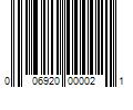 Barcode Image for UPC code 006920000021