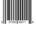 Barcode Image for UPC code 007000000115