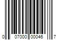 Barcode Image for UPC code 007000000467