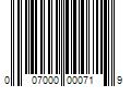 Barcode Image for UPC code 007000000719