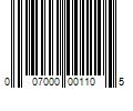 Barcode Image for UPC code 007000001105