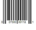 Barcode Image for UPC code 007000001181