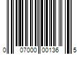 Barcode Image for UPC code 007000001365