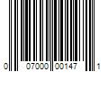 Barcode Image for UPC code 007000001471