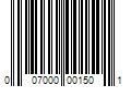 Barcode Image for UPC code 007000001501