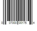 Barcode Image for UPC code 007000001754