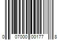 Barcode Image for UPC code 007000001778