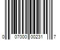 Barcode Image for UPC code 007000002317