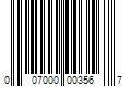 Barcode Image for UPC code 007000003567