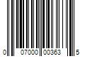 Barcode Image for UPC code 007000003635