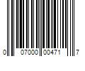 Barcode Image for UPC code 007000004717