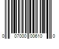 Barcode Image for UPC code 007000006100