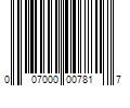 Barcode Image for UPC code 007000007817