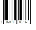 Barcode Image for UPC code 0070018007360