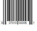 Barcode Image for UPC code 007010000051