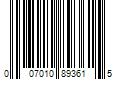 Barcode Image for UPC code 007010893615