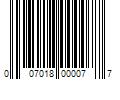 Barcode Image for UPC code 007018000077