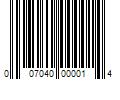 Barcode Image for UPC code 007040000014