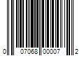 Barcode Image for UPC code 007068000072