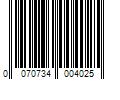 Barcode Image for UPC code 0070734004025